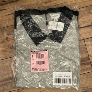 NIP J. Crew Woven Hem Sweater Grey XL